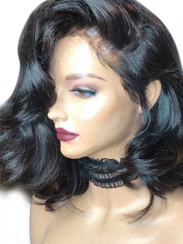 Mid-length Wavy 360 Lace 100% Indian Remy Human Hair Wig