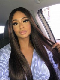 Straight 360 Lace Frontal Wig With Highlight 20 Inches