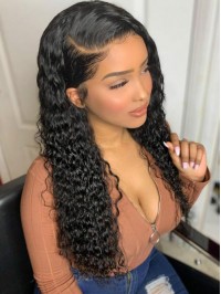 Long Curly 360 Lace Remy Human Hair Wig