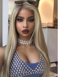 Long Straight 360 Lace Remy Human Hair Wigs 22 Inches