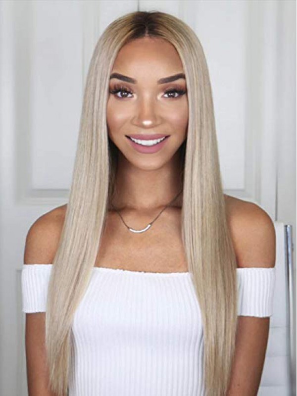 Long Yaki Straight 360 Lace Remy Human Hair Wigs