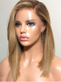 Long Straight 360 Lace Human Hair Wig 14 Inches