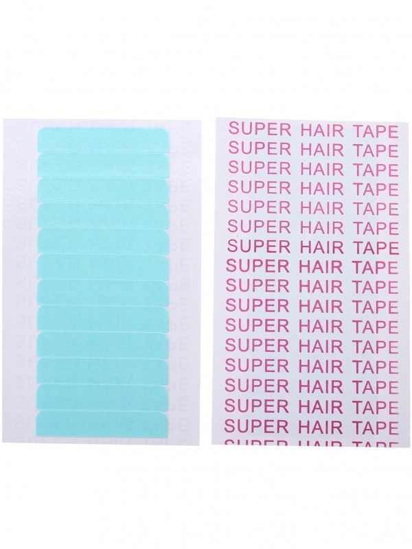 5 Sheets 60pcs 4cm*0.8cm Hair Tape Adhesive Glue Double Side Tape Waterproof For Lace Wig