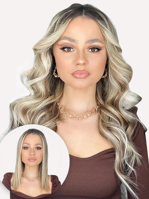 16" 140G 7 Pieces Classic Clip In Remy Human Hair Extensions