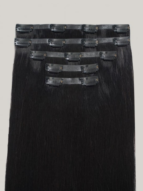 18" 180G 5 Pieces Invisible Clip In Human Hair Extensions