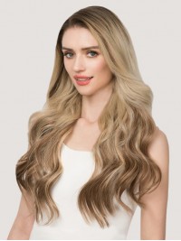 18" 140G 7 Pieces Invisible Clip In Human Hair Extensions