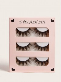 Natural Thick False Eyelashes 3 Pairs