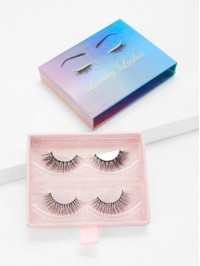 Natural Thick False Eyelashes 2 Pairs