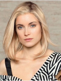 Bobs Blonde Straight 12" Designed Human Hair Wigs