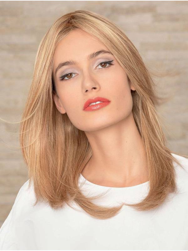 Without Bangs Blonde Straight 16" Best Human Hair Wigs For Women
