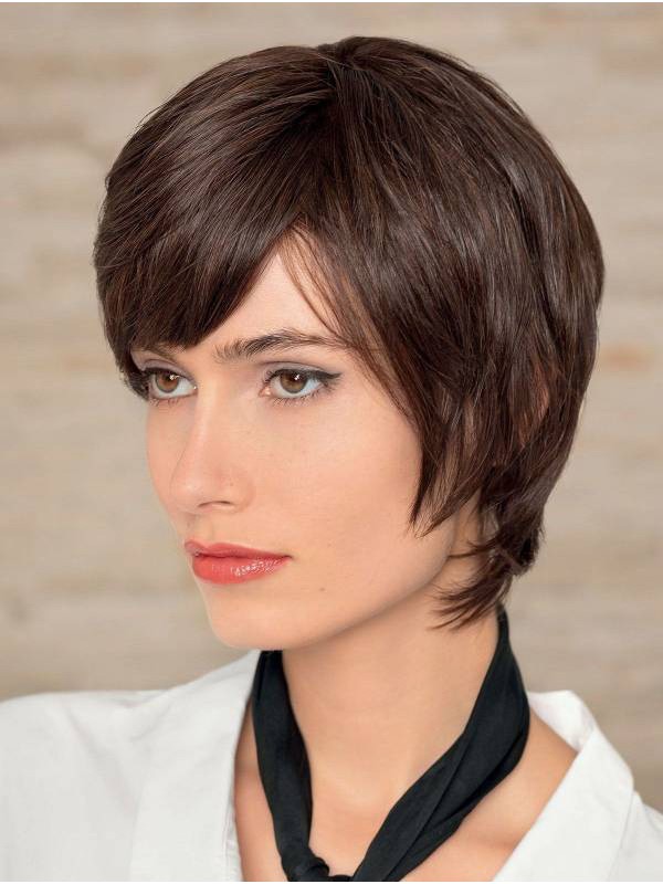 Boycuts Brown Straight 8" Sleek Human Hair Wigs