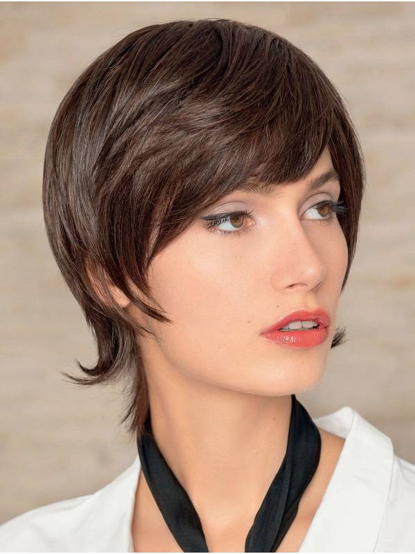 Boycuts Brown Straight 8" Sleek Human Hair Wigs