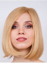Bobs Blonde Straight 12" Womens Wigs Human Hair