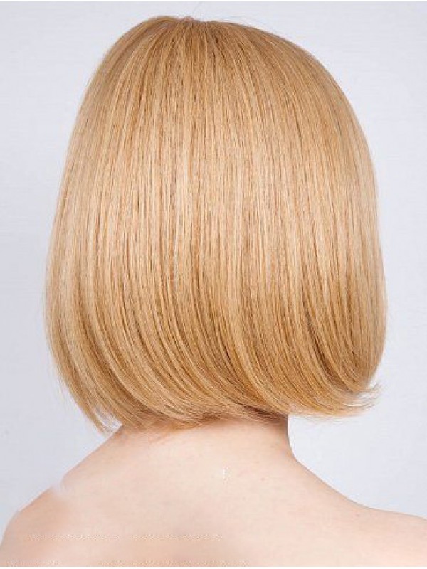 Bobs Blonde Straight 12" Womens Wigs Human Hair