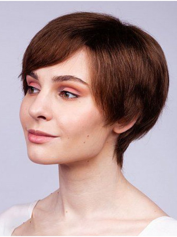 Boycuts Remy Human Hair Capless Straight Short Wigs To Buy