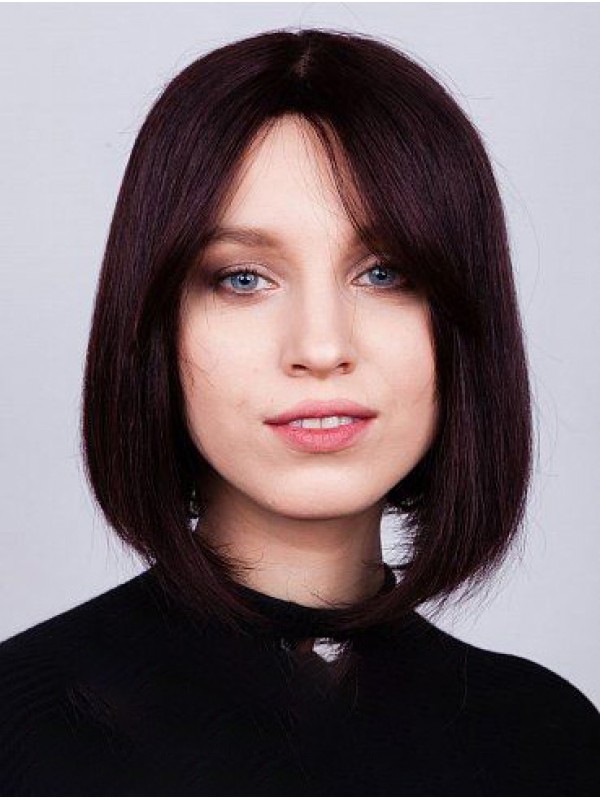 Remy Human Hair Straight Bobs 12" Amazing Lace Front Wigs