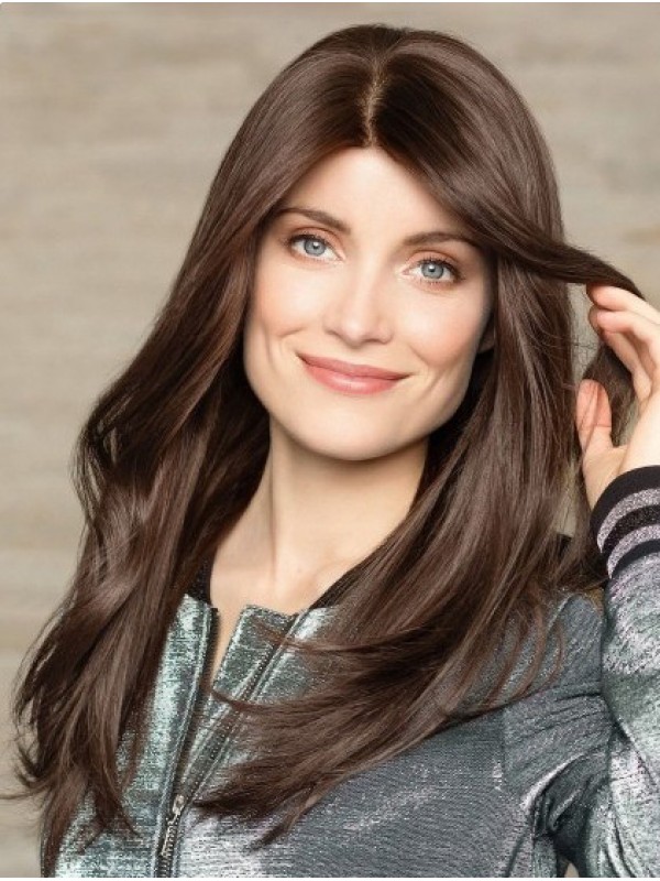 Without Bangs Brown Straight Remy Human Hair Buy Lace Wigs