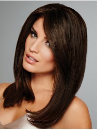 Brown Layered Straight 15" Most Real Looking Wigs
