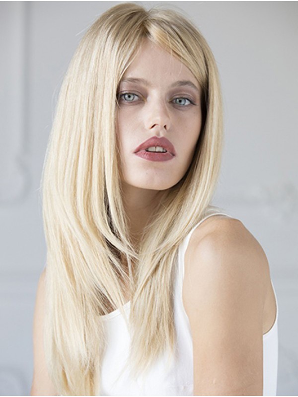 100% Hand-tied Straight Long Human Hair Wigs