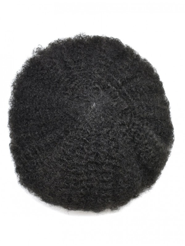 Afro Toupee for Black Men Full French Lace Hairpieces