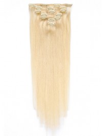 Blonde Long Straight Clip In Extension