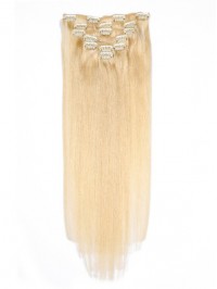 Blonde Long Straight Clip In Extension