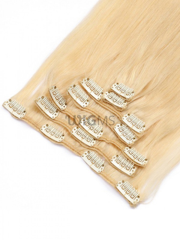 Blonde Long Straight Clip In Extension