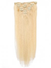 Blonde Long Straight Clip In Extension