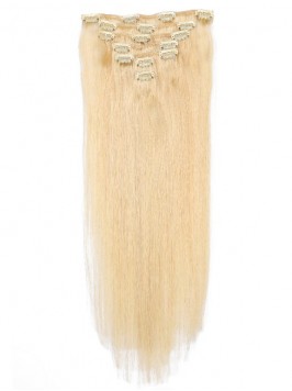 Blonde Long Straight Clip In Extension