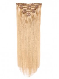 Blonde Long Straight Clip In Extension
