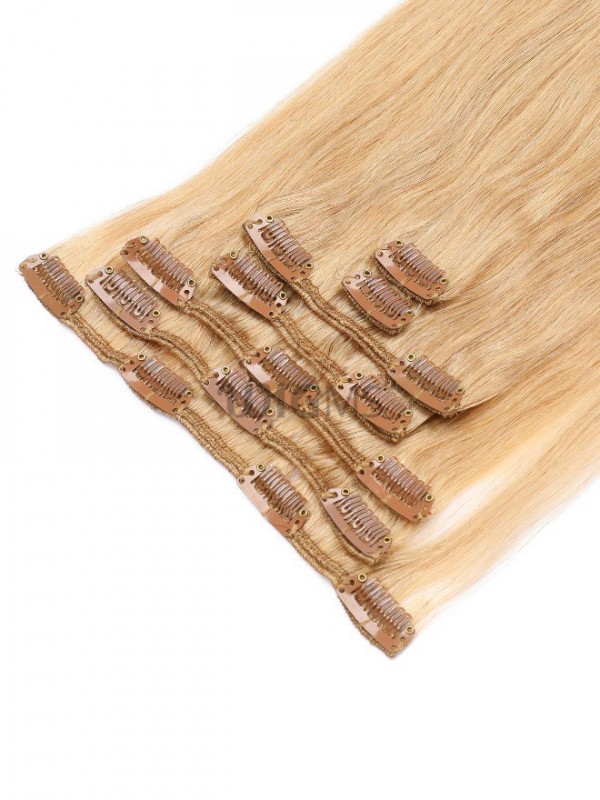 Blonde Long Straight Clip In Extension