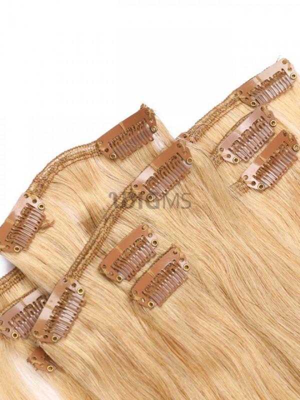 Blonde Long Straight Clip In Extension