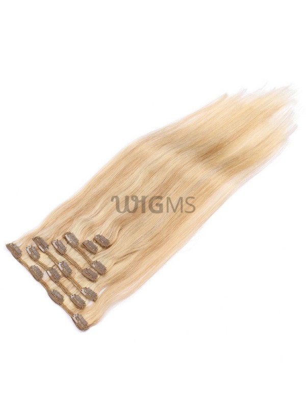 Blonde Long Straight Clip In Extension