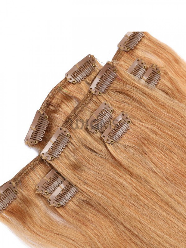 Blonde Long Straight Clip In Extension