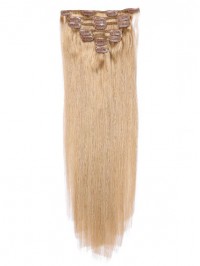 Blonde Long Straight Clip In Extension