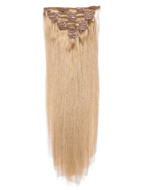 Blonde Long Straight Clip In Extension