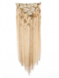 Blonde Long Straight Clip In Extension