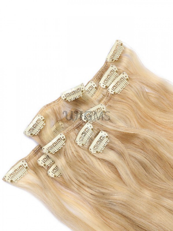 Blonde Long Straight Clip In Extension