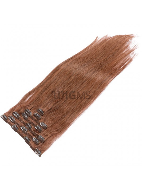 Brown Long Straight Clip In Extension