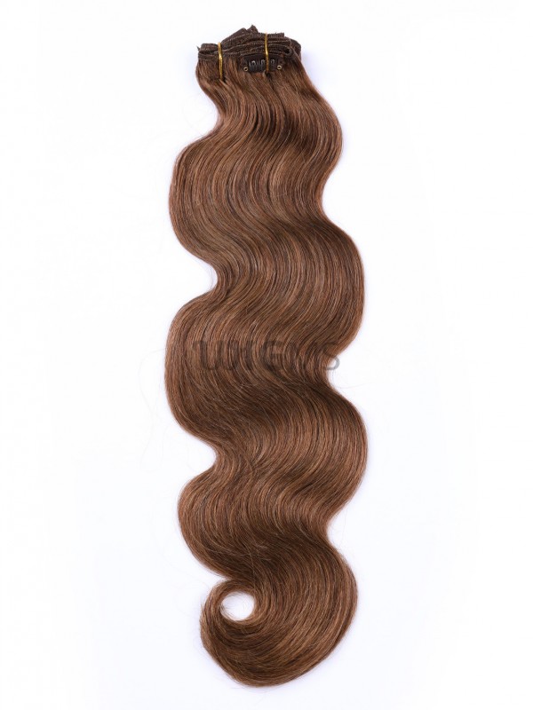 Brown Long Wavy Clip In Extension