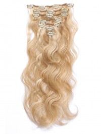 Blonde Long Wavy Clip In Extension