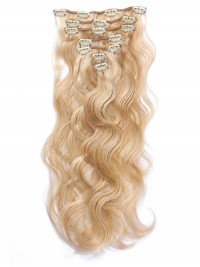 Blonde Long Wavy Clip In Extension