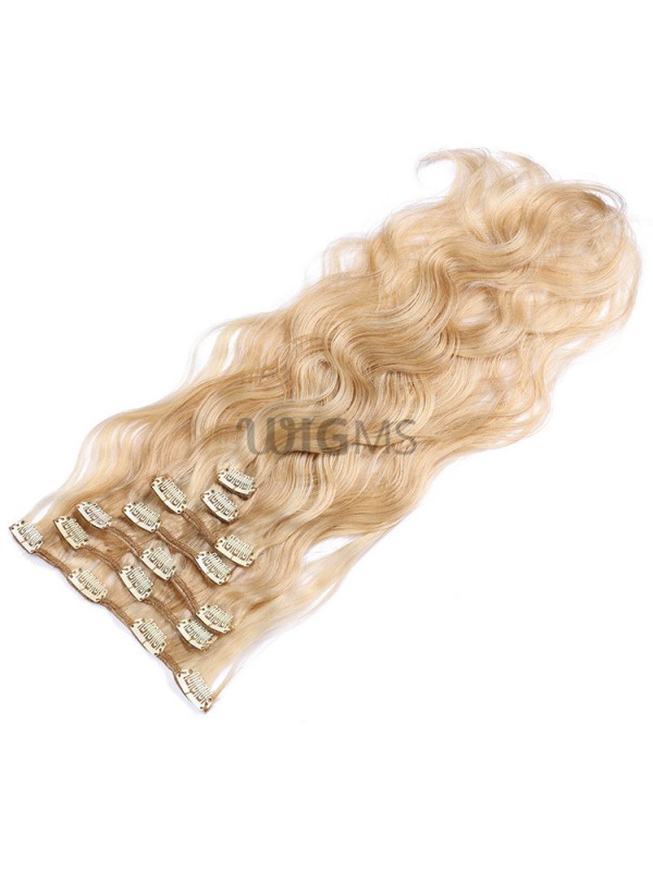 Blonde Long Wavy Clip In Extension