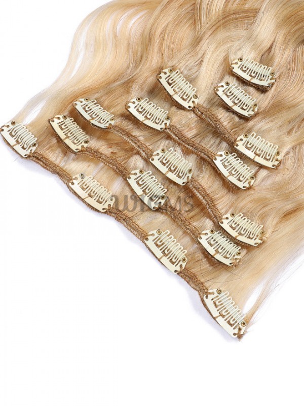 Blonde Long Wavy Clip In Extension