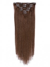 Brown Long Wavy Clip In Extension