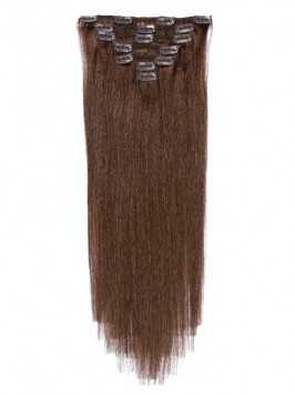 Brown Long Wavy Clip In Extension