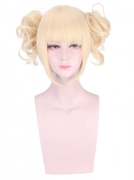 Short Blonde Straight Capless Cosplay Wigs With Ba...