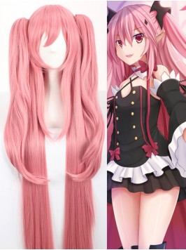 Pink Long Straight Capless Synthetic Cosplay Wigs ...