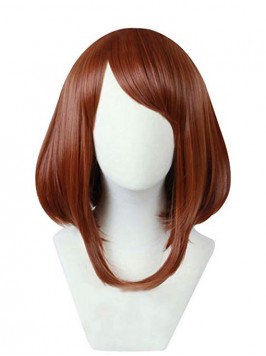Long Brown Short Straight Bob Style Synthetic Capl...