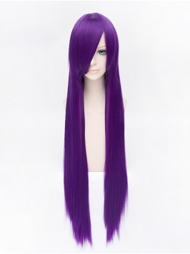 Purple Long Straight Synthetic Capless Cosplay Wig...